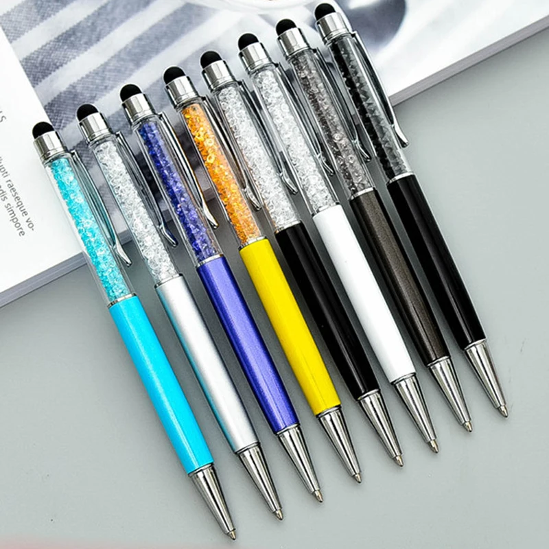 

23 Colors Crystal Diamond Ballpoint Pens Fashion Creative Stylus Touch Pen for Writing Stationery Office & School Pen Ballpen