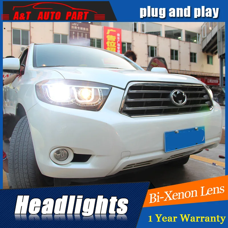 Car Styling For Toyota Highlander headlights DRL 2009 2012 For