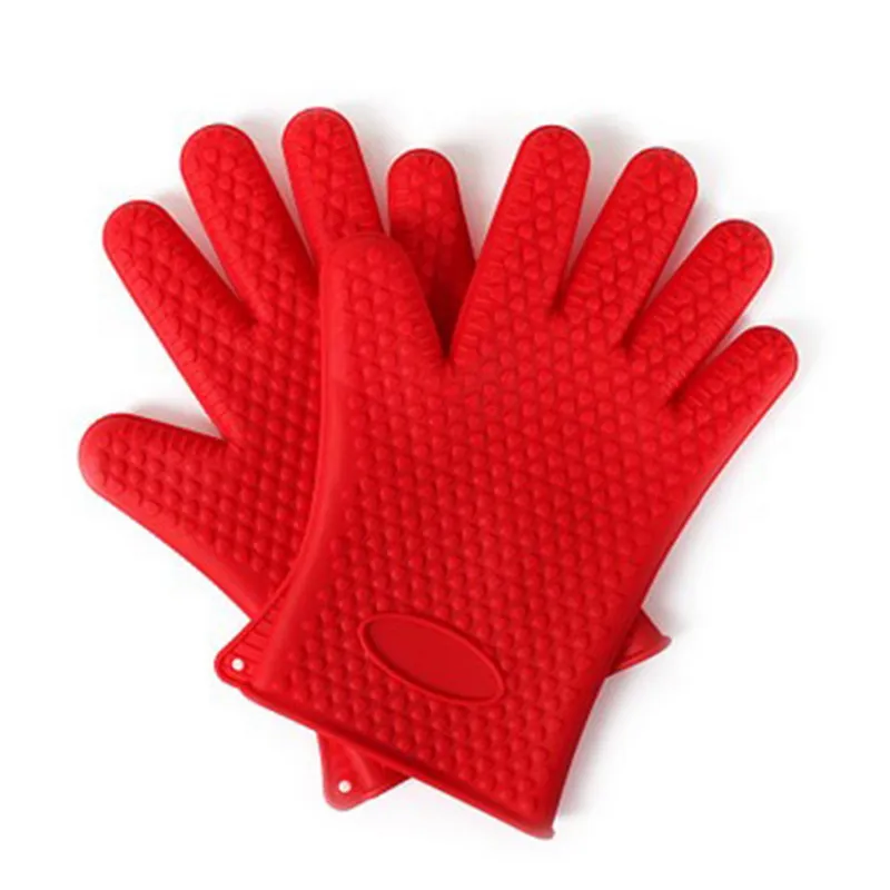 1Pair Kitchen Cooking Gloves Microwave Oven Non slip Mitt Heat