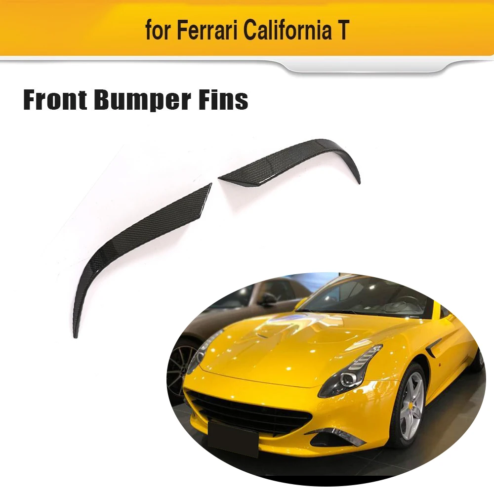 

For Ferrari California 2015-2018 Front Bumper Fins Carbon Fiber Bumper Cover Protectors