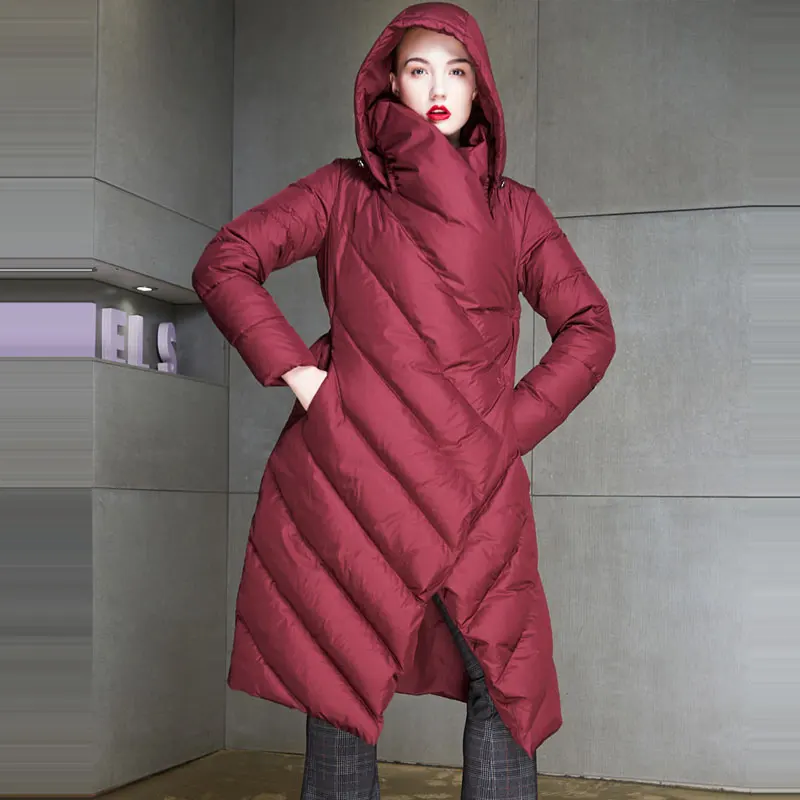 Mujer Abrigo Royal Fourrure 2018 wine Classique Manteau 4xl Blue Femmes La Invierno Camperas Red Hiver Veste Z6195 Taille Plus Black Neige De Parc dark Épais Col 5BFYXwqw