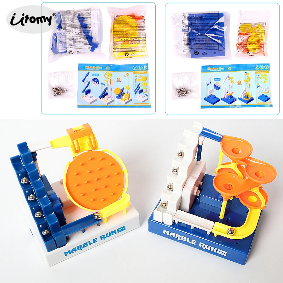 

DIY Marble Run Electronic Construction ladder Maze Balls Building Blocks Track Education STEM Toys with music for Children
