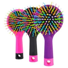 Hair Comb Professional Rainbow Comb Rainbow Volume Anti-static Magic Hair Curl Straight Massage Comb Brush Mirror Styling Tools