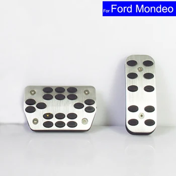 

Car Aluminium Alloy Petrol Clutch Fuel Brake Braking Pad Foot Pedals Rest Plate for Ford Mondeo 2015 2016 2017 Auto Pedals