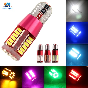 

Car Styling 50PCS T10 LED Canbus Auto Car Bulbs Mix Colors W5W 194 168 3014 57 SMD led ERROR FREE 12VDC 6500K 680Lm