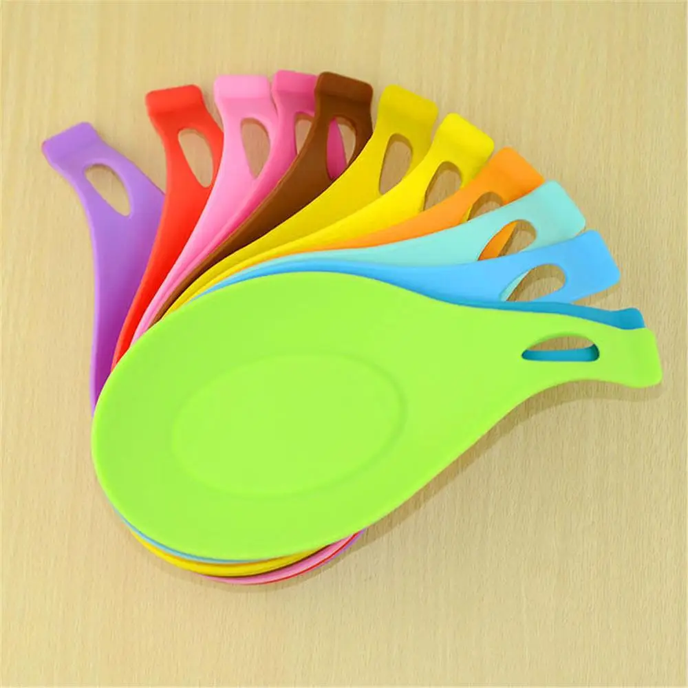8 color Silicone Spoon Insulation Mat Silicone Heat Resistant Placemat