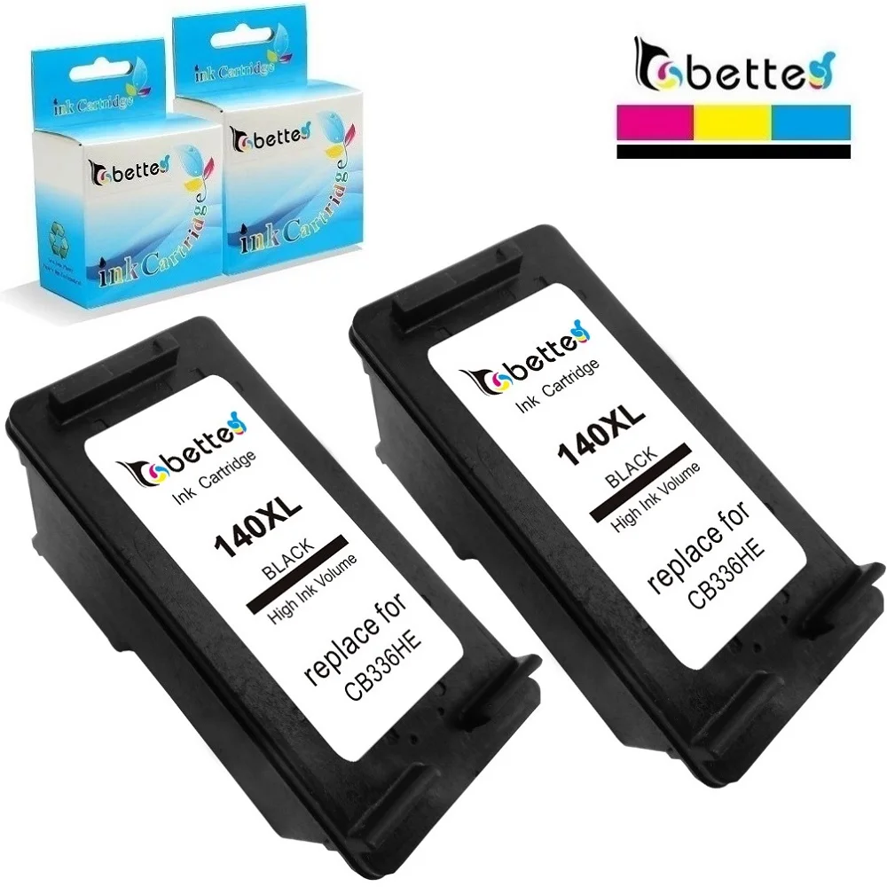 

2PK, Ink Cartridge Replace for HP 140XL 140 Officejet J6405 J6410 J6413 J6415 J6424 Deskjet D4260 D4263 D4268 D4360 D4363 D4368