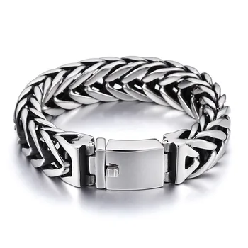 

Titanium Steel Men's Bracelet Personality Trend Single Layer V-King Bracelet