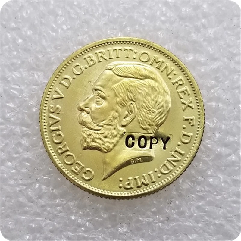 1911 Великобритания 1 Sovereign-Джордж V Имитация монеты