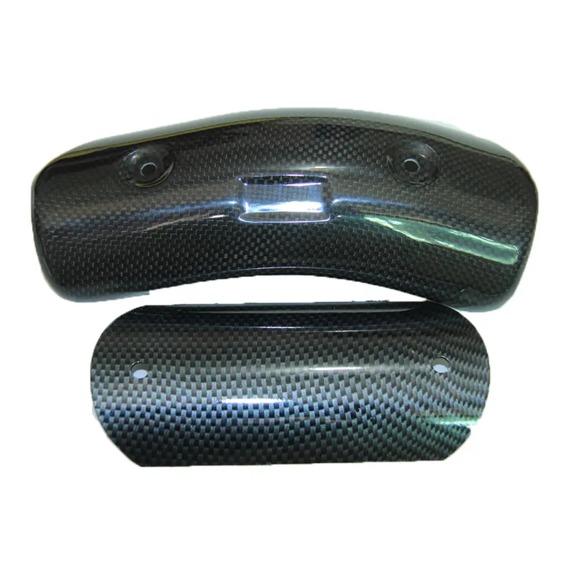 Motorcycle Moto Exhaust Muffler Cover Carbon Fiber Protector Heat