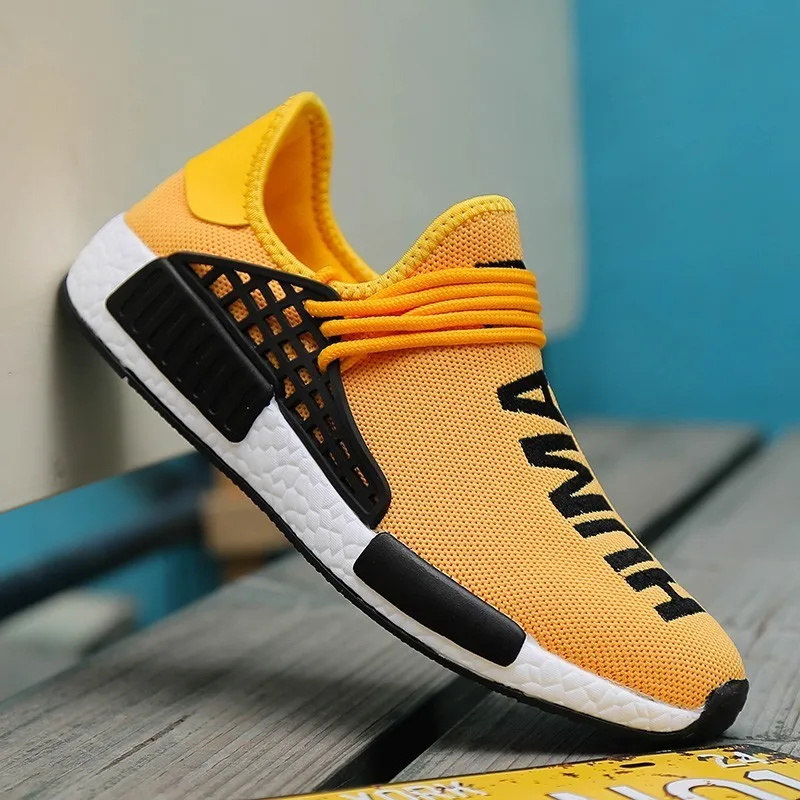 

Sports Shoes Male Wheresroad Human Race Yellow Running Shoes Men's Comfortable Trendy Sneakers Light Summer Man Ultra Boosts