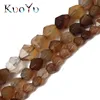 Wholesale Faceted Coffee Brown Agates Beads Natural Stone Loose Beads For Making Jewelry 15
