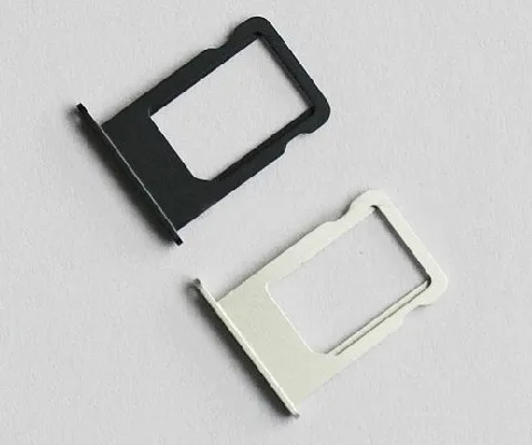 

SIM CardTray Holder For Apple iPhone 5 black Silver Color