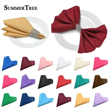 

50pcs/pack Linen Napkin Polyester Diner 12 x 12inch Handkerchief Hanky Wedding Party Supply Home Banquet Decoration 30cm x 30cm
