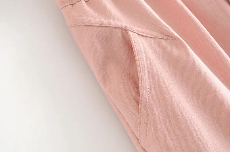 Женские однотонные стильные брючные пуговицы длиной до щиколотки с карманами с эластичной резинкой на талии, прямые брюки, женские 2019