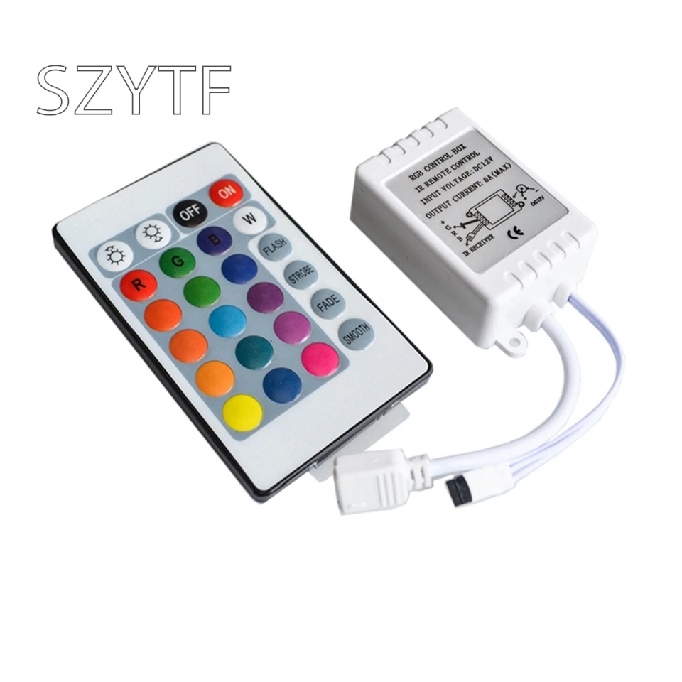 

24Key IR RF Infrared controller for 3528/2835/5050 LED strip RGB 12V 24 Keys