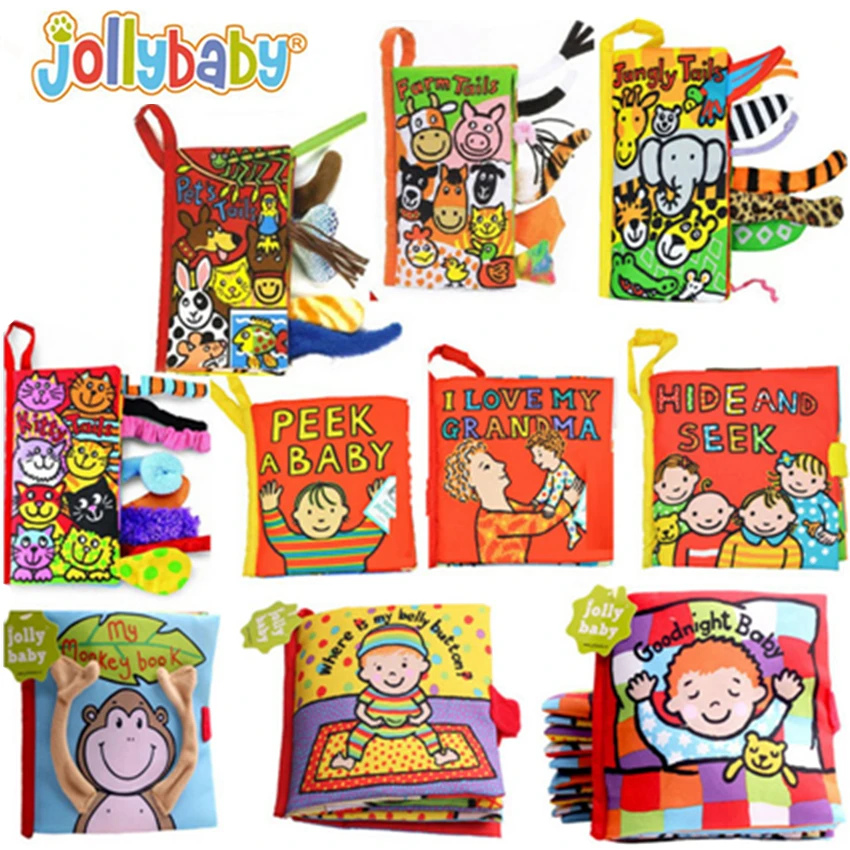 Детская книга из мягкой ткани с животными и хвостом|quiet book|baby cloth bookchildren books |