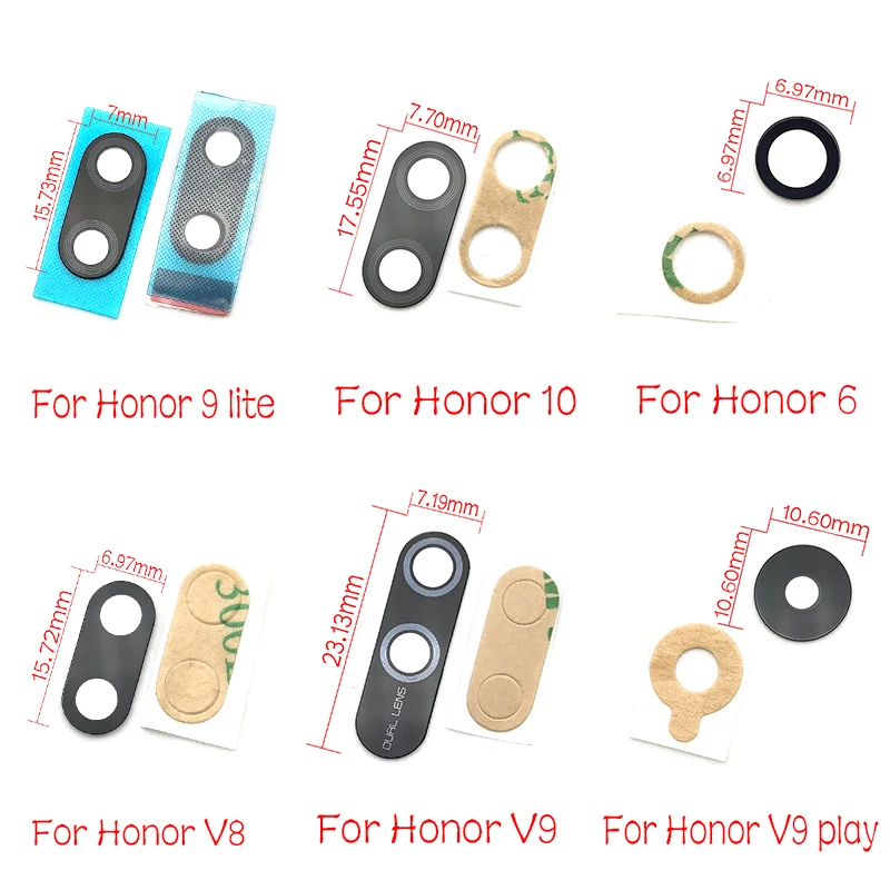 

2 pcs/lot New back camera lens For Huawei Honor 5X 6 6A 7A 7C 7X 8X 9 10 Mate 10 Lite Pro Max V8 V9 Play Y9 2018 2019 P Smart