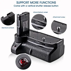 Image 5 - Il supporto della presa della batteria del BG 2V di Travor per il lavoro della macchina fotografica di Nikon D3400 DSLR con una o due EN EL14 la batteria