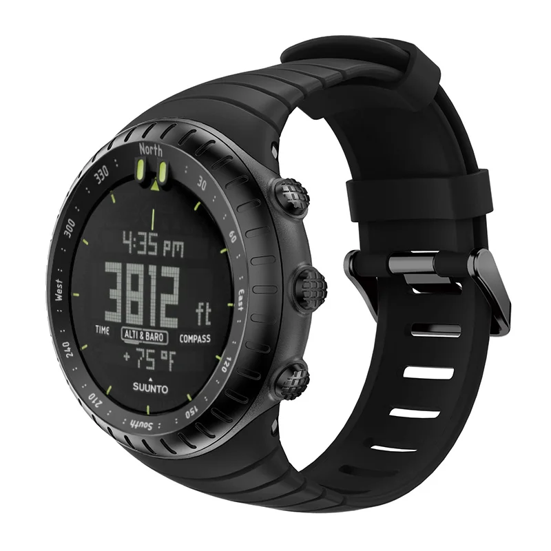 

Bracelet for Suunto Core Strap, Soft Rubber Accessory Replacement Wrist Band Strap with Metal Clasp for Suunto Core Smart Watch