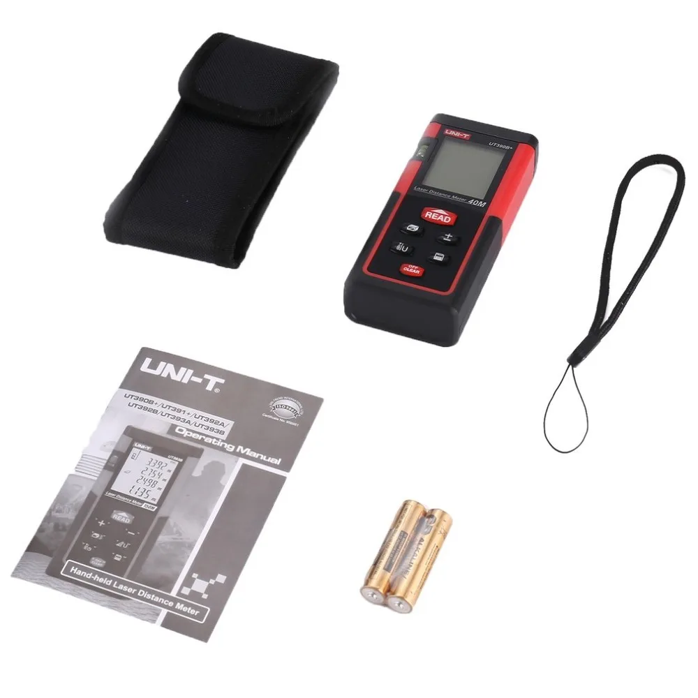 

UNI-T UT390B+ Handheld Laser Distance Meter Rangefinders Diastimeter Area/Volumn Automatic Calibration Range Finder hunting