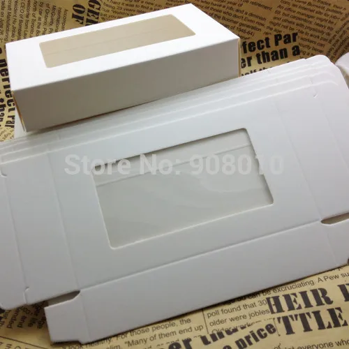 

20Pcs Size 12.5x7.5x2.4cm White Paper Gift Box with PVC window For packing/protecting/displaying products or gift