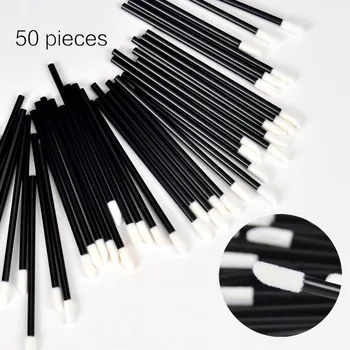 

LCJ 50 pcs/pack Disposable MakeUp Lip Brush Lipstick Gloss Wands Applicator Make Up Tool One-off Eyeshadow Eyeliner