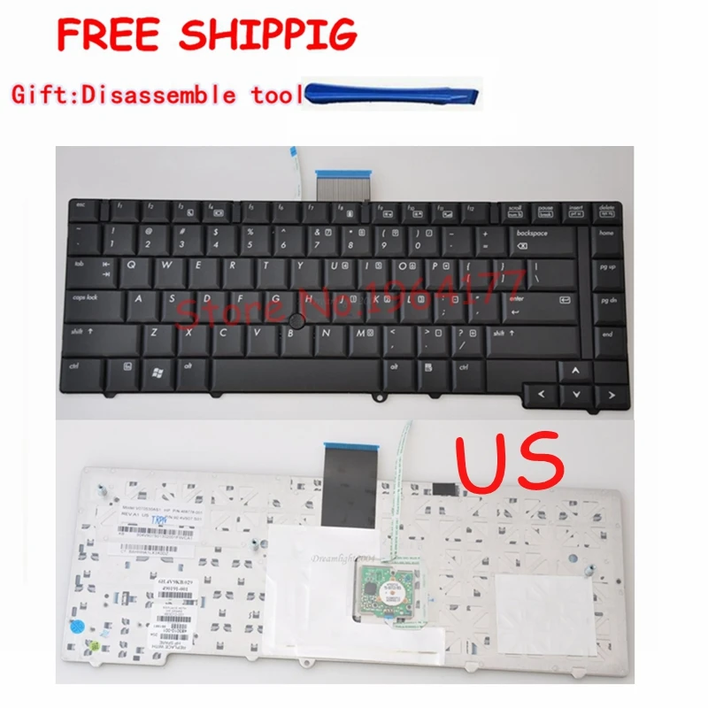 Новая клавиатура для ноутбука HP EliteBook 6930 6930P 483010-001 468778-001 V070530AS1 черная версия США |