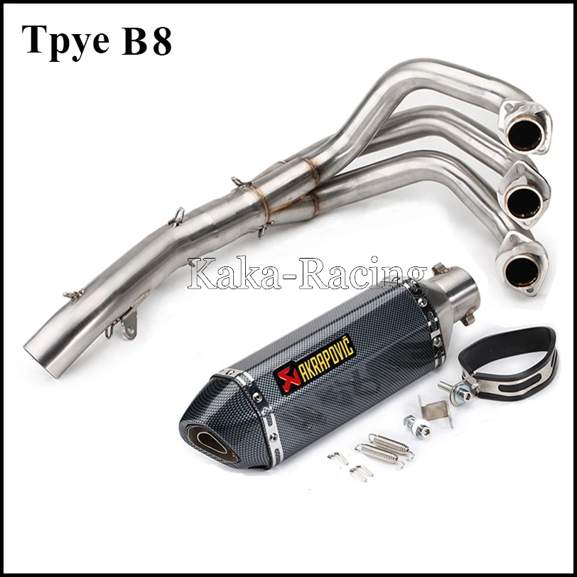 MT-09 FZ-09 Motorcycle Akrapovic Exhaust Muffler Full System Slip-on modified Pipe For Yamaha MT09 FZ09