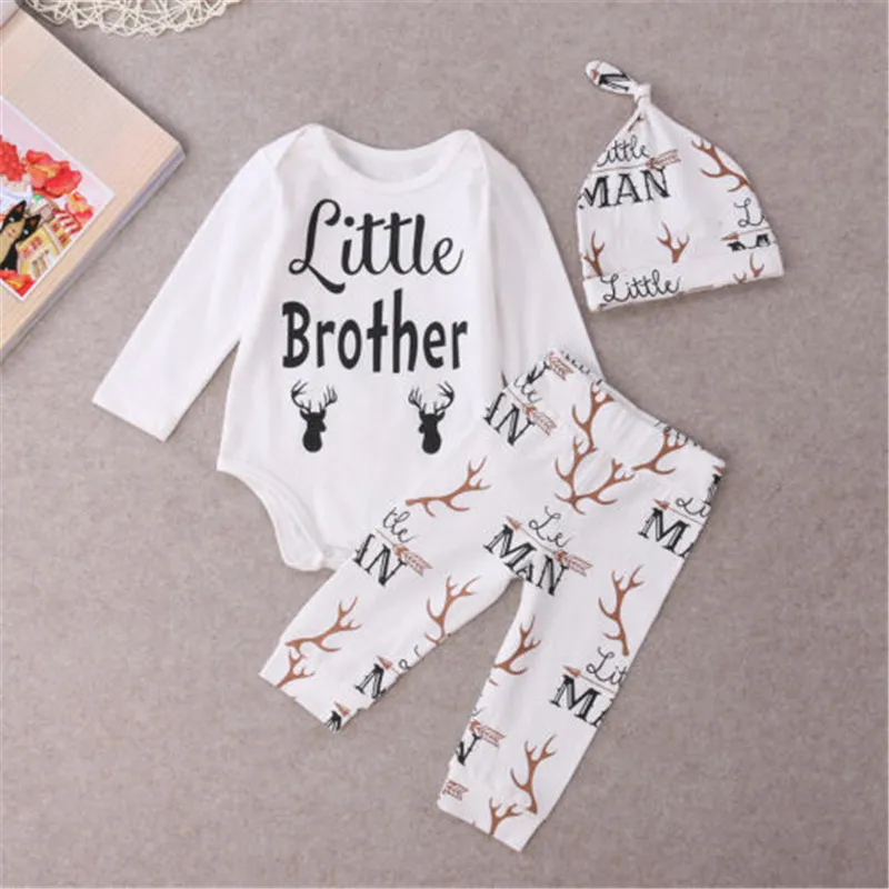 Christmas Newborn Deer Casual Baby Boys Deer Clothes Top Romper Cotton