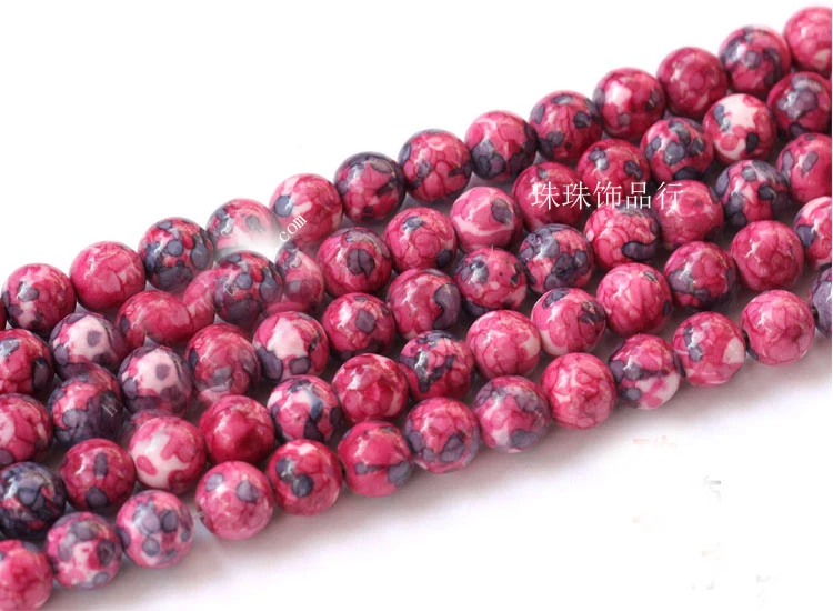 

STENYA Diy natural stone created jewelry findings Round spacers loose beads choker necklace Long earrings bracelet crystal color
