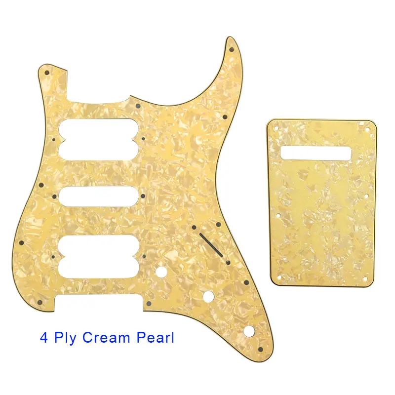 4 ply cream pearl st pickguard with back plate