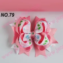 300 шт 4,5 ''двухслойные модные банты для волос эксклюзивная заколка для волос Популярные Детские аксессуары для волос