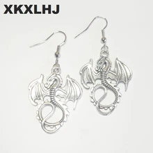 XKXLHJ женские красивые Ретро Серебряные серьги-драконы, серьги ручной работы, очаровательные серьги, подарки для нее, серьги в стиле бохо