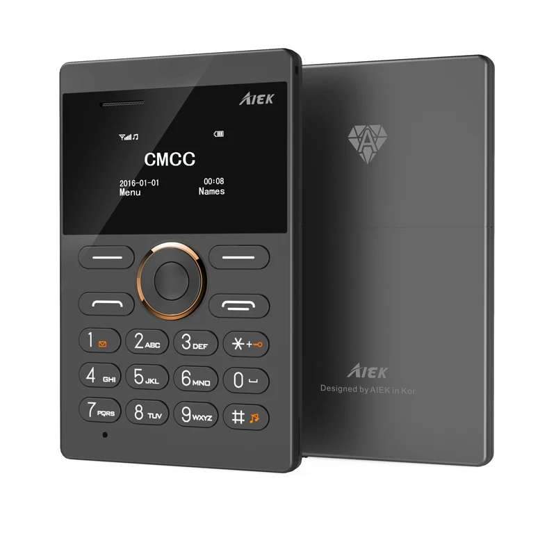 3PCS As One Package 2017 New Card Phone AIEK E1 Cheap Mini Mobile Phone English Keyboard