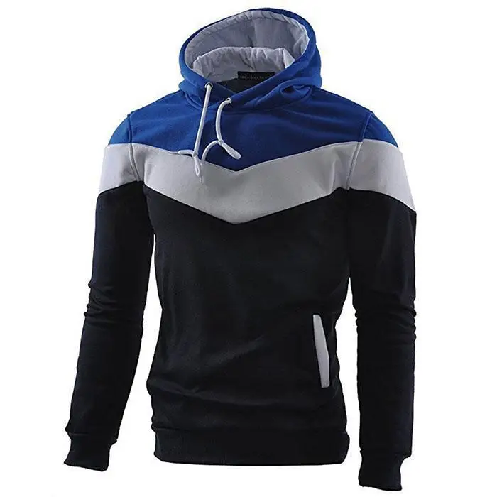 Autumn Casual Men's Skateboarding Hoodies Multicolor Splice Pullovers Sport Hoodie Man Gym Fitness Casual Long Sleeve Coat