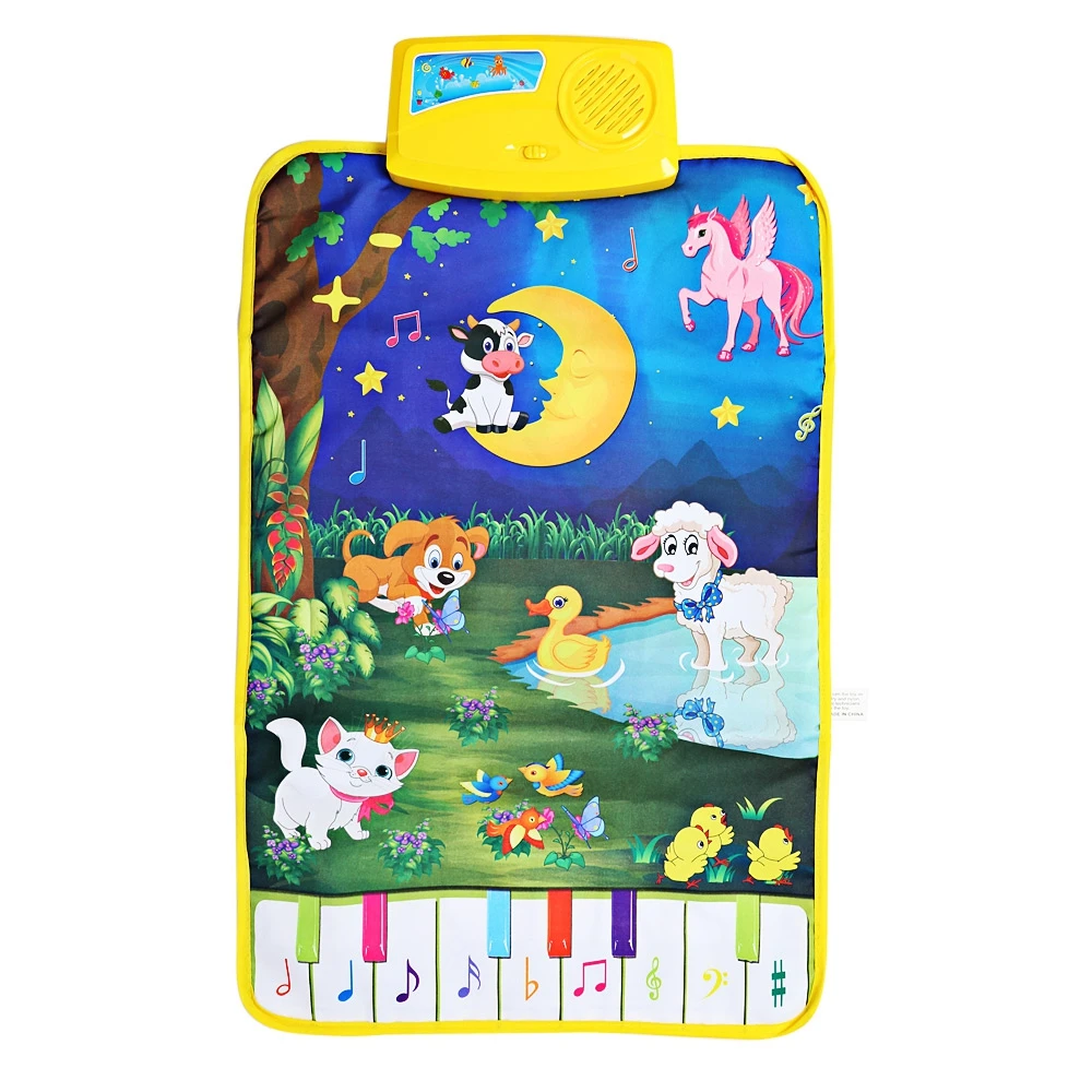 Baby Musical Cartoon Animal Play Mat Language Learning Toy Music Carpet Educational Kids Child Piano | Игрушки и хобби