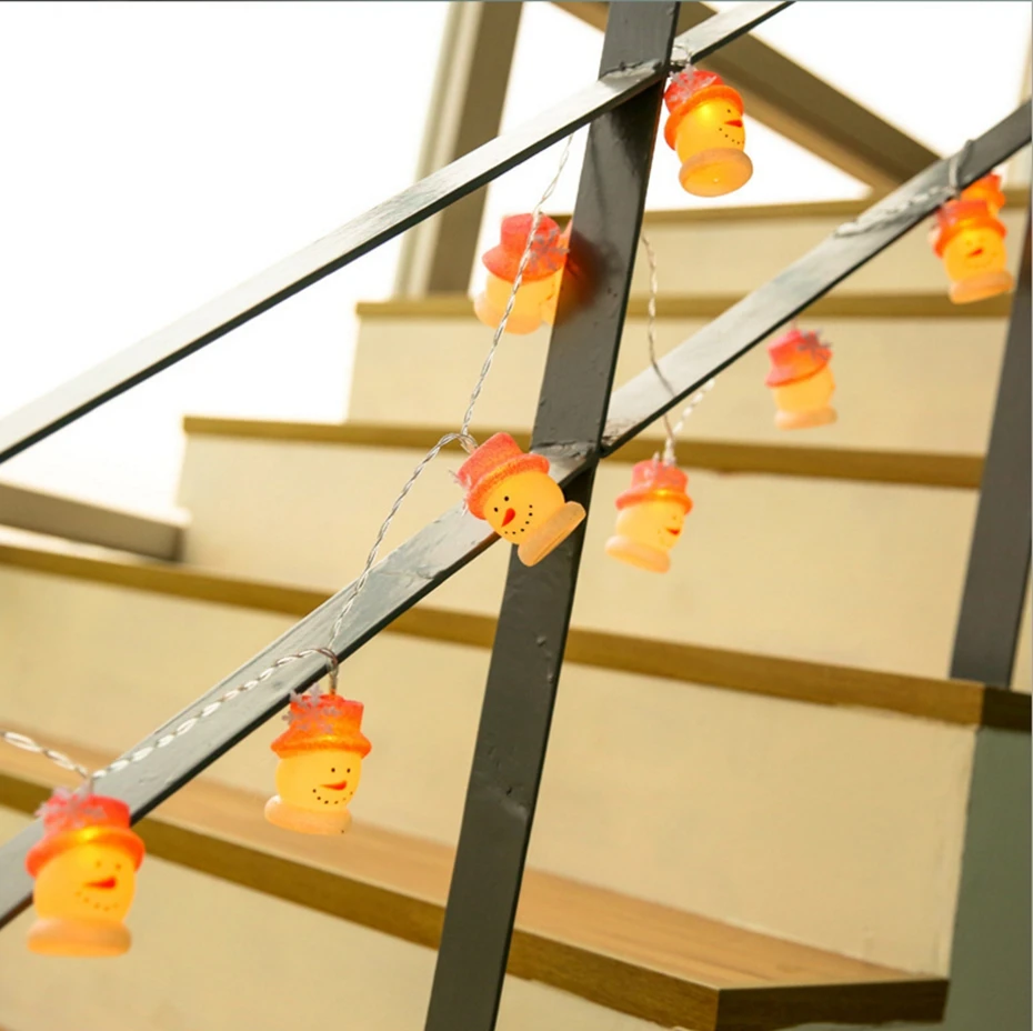 YINGTOUMAN открытый Санта/Снеговик 3 м 20LED рождественские праздничные светильники Украшение праздничное освещение гирлянда Питание от батареи/пробки лампы