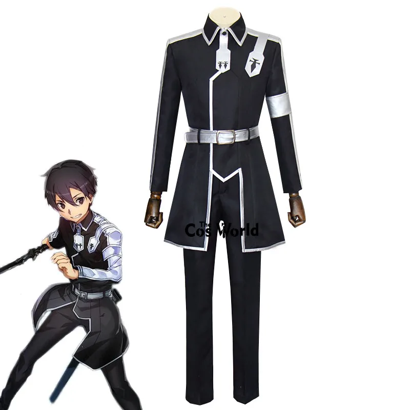 Sword Art Online Alicization Kirigaya Kazuto Kirito Uniform Coat Pants Outfit Anime Cosplay Costumes Sword Art Online Alicization Kirigaya Kazuto Kirito Uniform Coat Pants Outfit Anime Cosplay Costumes