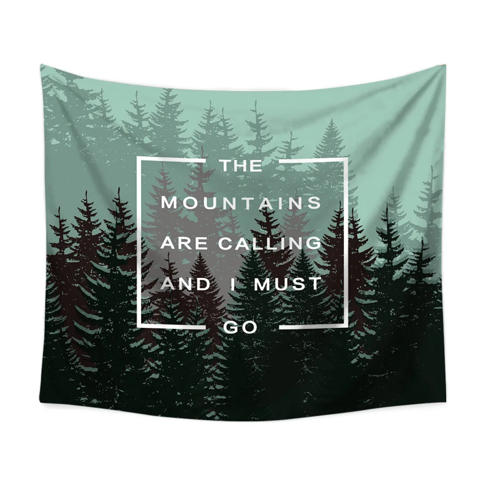 

Home Decorations Northern Europe Alphabet Forest Multifunction Tapestry tablecloths Wall hanging cloth Beach towel picnic mats