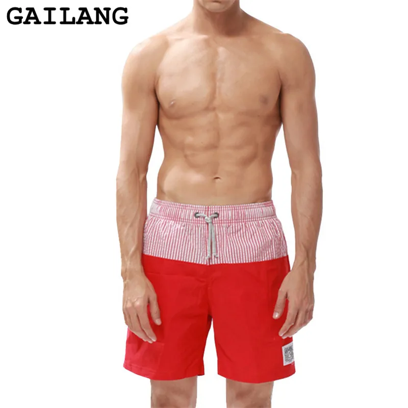 GAILANG Brand Mens Patchwork Board Shorts Swimsuit Beach Shorts Swimwears Man Quick Drying Loose Plus Size