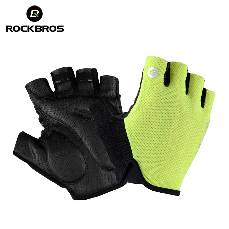 ROCKBROS Велоспорт Перчатки Половина Finger Велосипед Противоударный Дышащий MTB Горный
