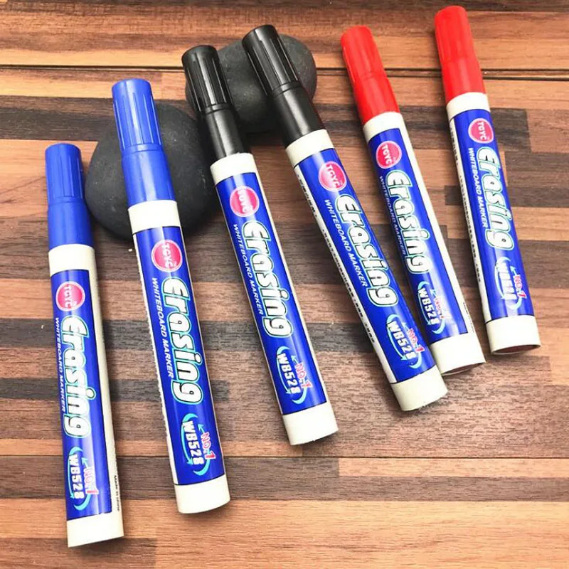Wipe Whiteboard Pen Safe And Environmentally Friendly Water Red Black Blue Three Color Optional Marker School Office Supplies