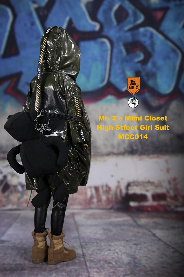 DIY Mr. Z MCC014 1/6 Мода Досуг Женский рисунок комплект одежды мини гардероб High Street девушка хип хоп костюмы модель для 12 ''рисунок