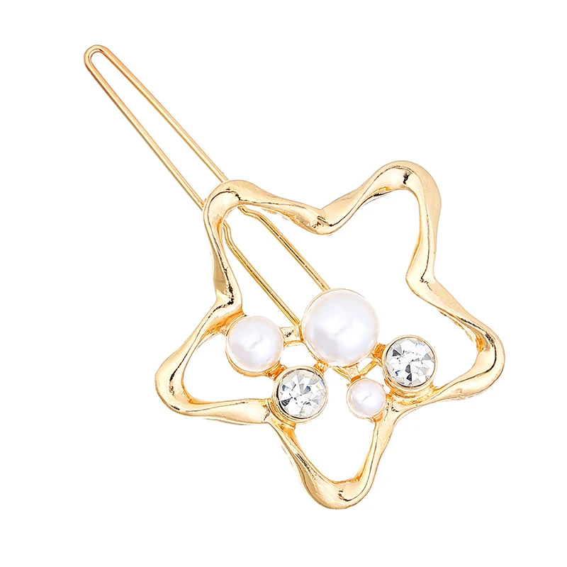 H303 Hair Clips For Girls Metal Hairpins With Pearls Hair Pins Jewelry Accessories