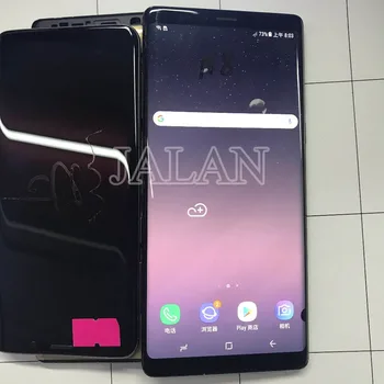 

LCD edge dot screen for SM note 8 lcd display with frame touch work well with black dot mobile phone repair intall