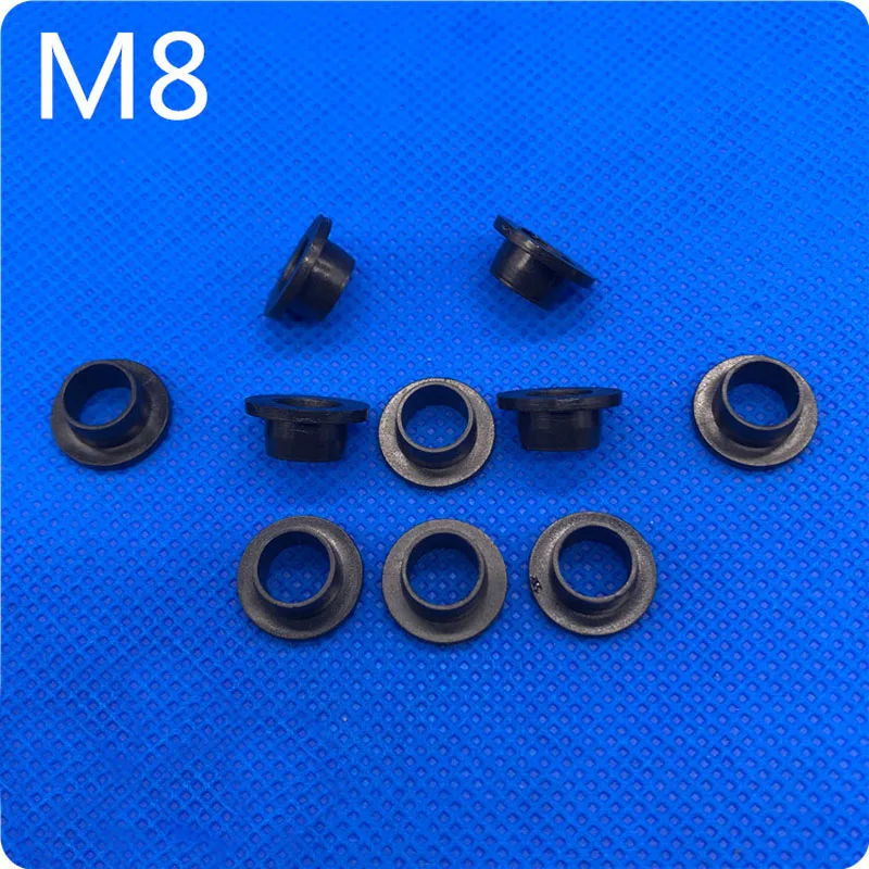 

M8 Transistor Plastic Washer Insulation Bush Nylon Step T type Bushing Ring Black 15/30PCS
