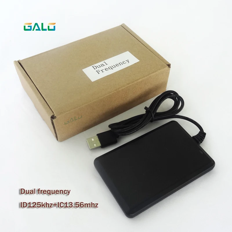 Двойной частоты 125 кГц 13 56 МГц RFID считыватель EM4100 USB близость Сенсор смарт карт EM ID