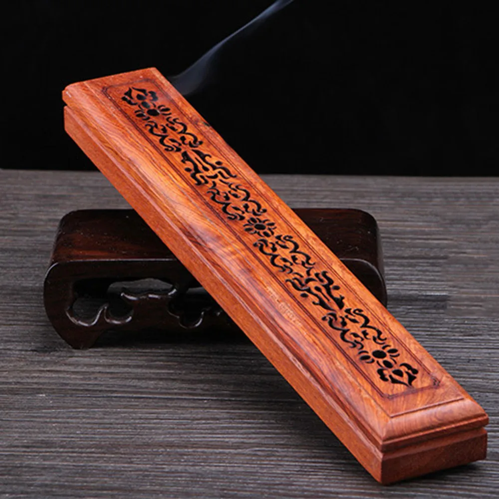 Incense Holder Burner Stick Box Wood Brown Handmade Craft Approx 10