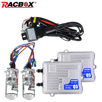 

55W H4 1.5 Inch Mini Projector Len HID Headlight Bulb Bi-xenon For Retrofit Kit 4300K 6000K Fast Start Ballast